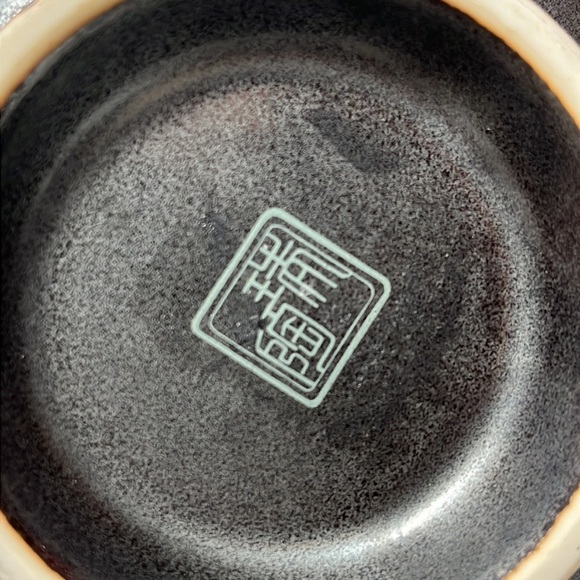 Japanese Pottery Bowl‎ 4pc Floral Butterfly Classic Metallic Color 5” Dinnerware - Picture 9 of 11